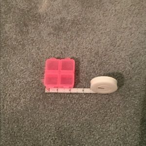 Bright pink, 4-square pillbox